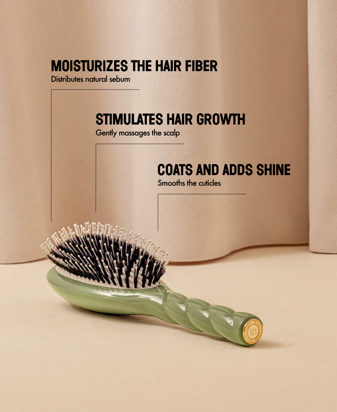 N.03 La Brosse Cuir Chevelu Sensible l'Indispensable Douceur Vert Amande - Image 12